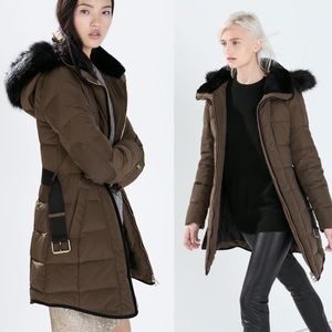 Women’s Zara Down Coat (Olive)